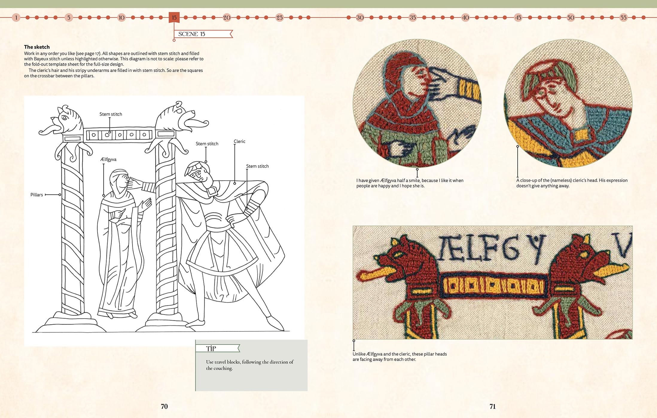 Embroider the Bayeux Tapestry: Transfer and Stitch 25 Historic Scenes Featuring Kings, Knights, Horses and More