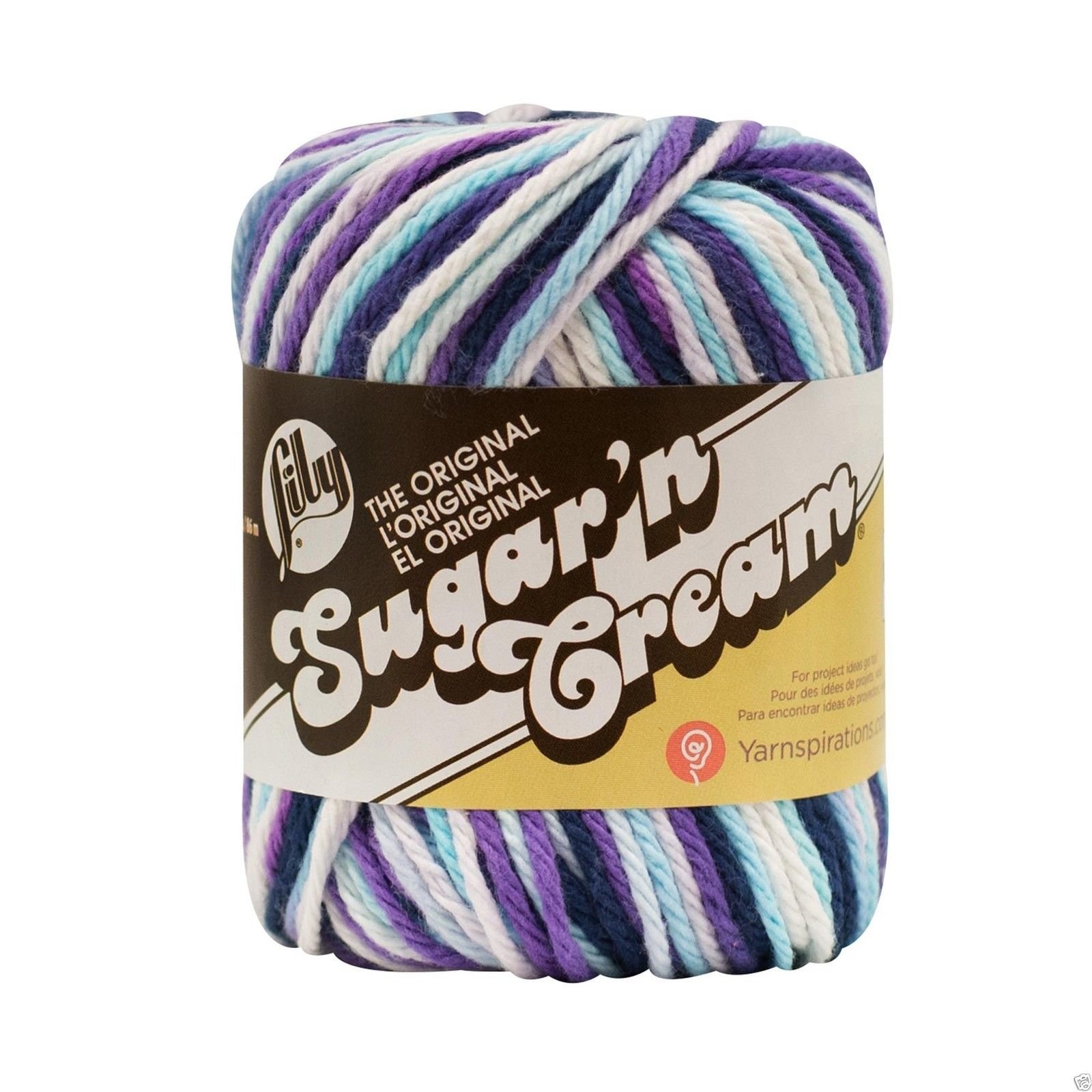 Lily Sugar'n Cream Ivory Lily Sugar 'N Cream Ombre Knitting Wool Yarn 56.7G - 2135 Moondance