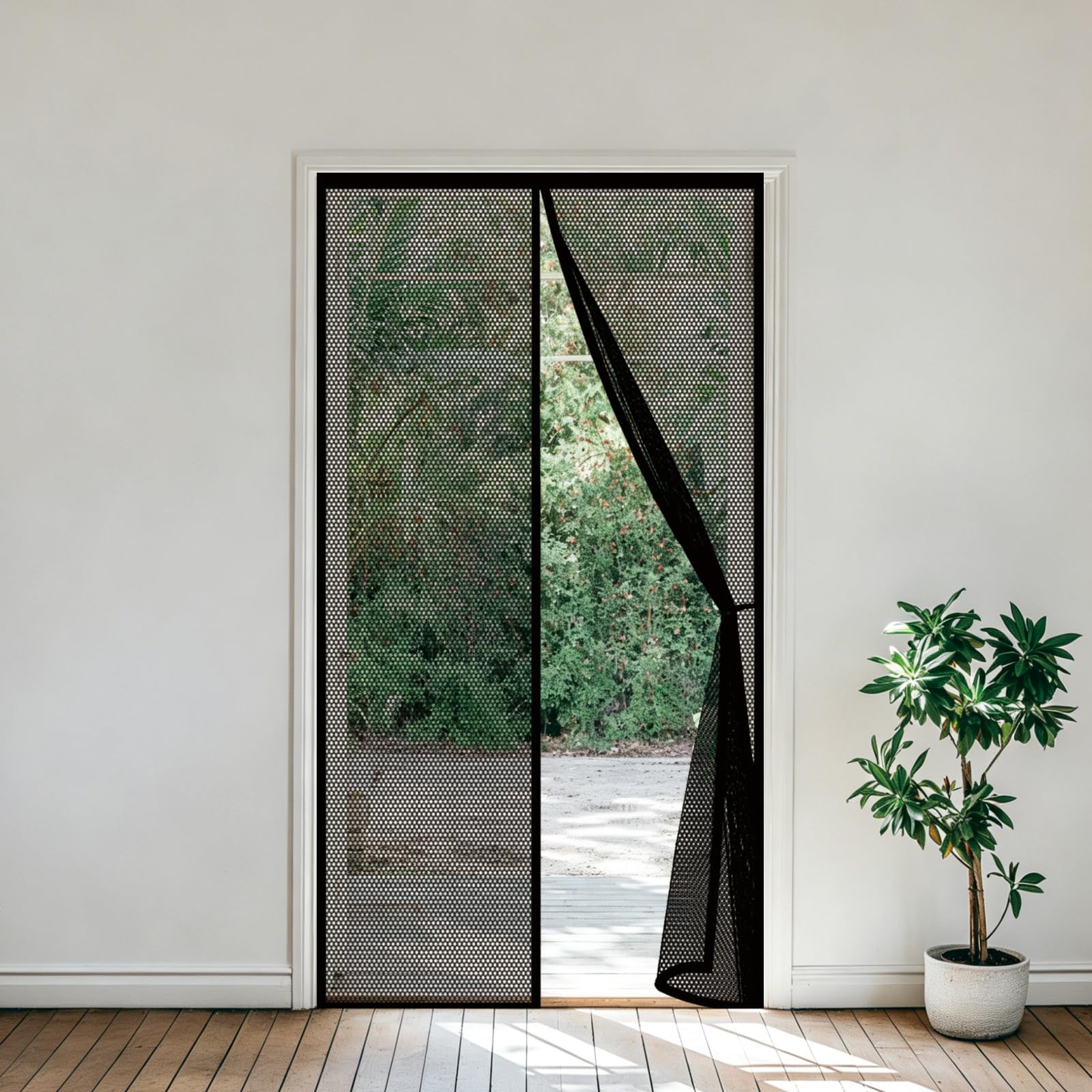 Moustiquaire magnétique 130x205 cm pour bloquer les mouches et insectes sans percer