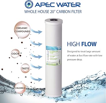 APEC Water FI-CAB20-BB Whole House GAC Carbon Filter, 20 Inch