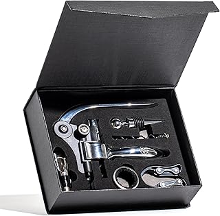 Wine Bottle Opener Set with Wine Accessories in Magnetic Box