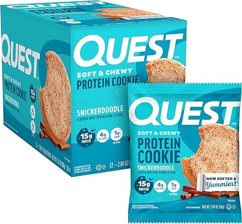 Galleta de proteínas Quest Nutrition, aptas para la dieta Keto, rica en proteínas, baja en carbohidratos, sin soja.