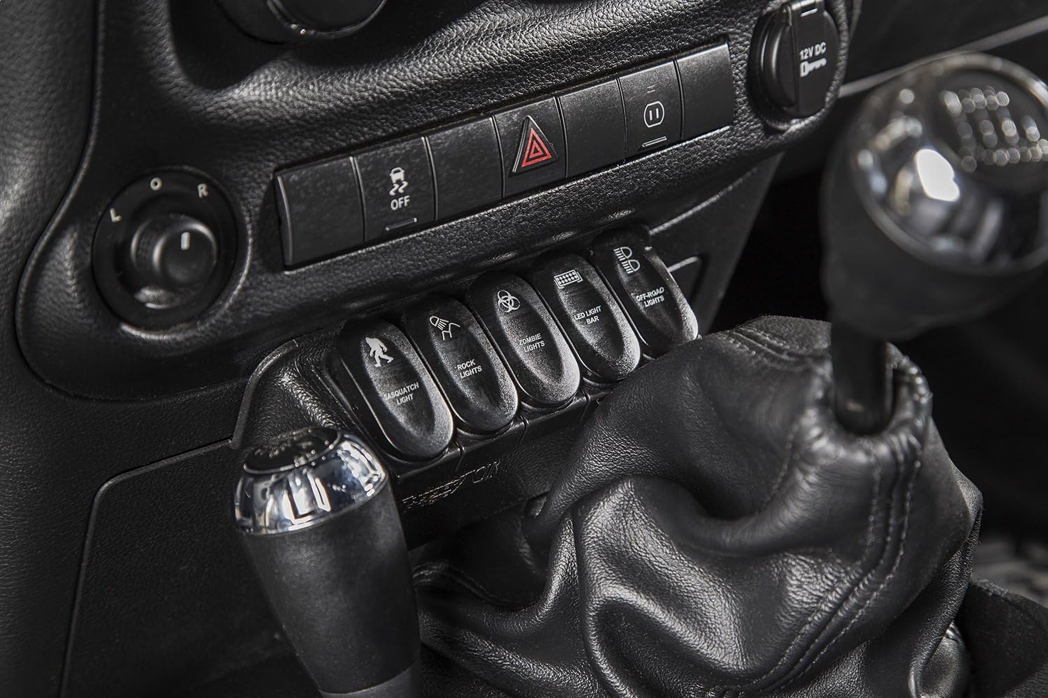 Rugged Ridge Switch Panel for Jeep Wrangler JK | Thermoplastic Olefin (TPO), Black | 17235.73 | Fits 2011-2018 Jeep Wrangler JK