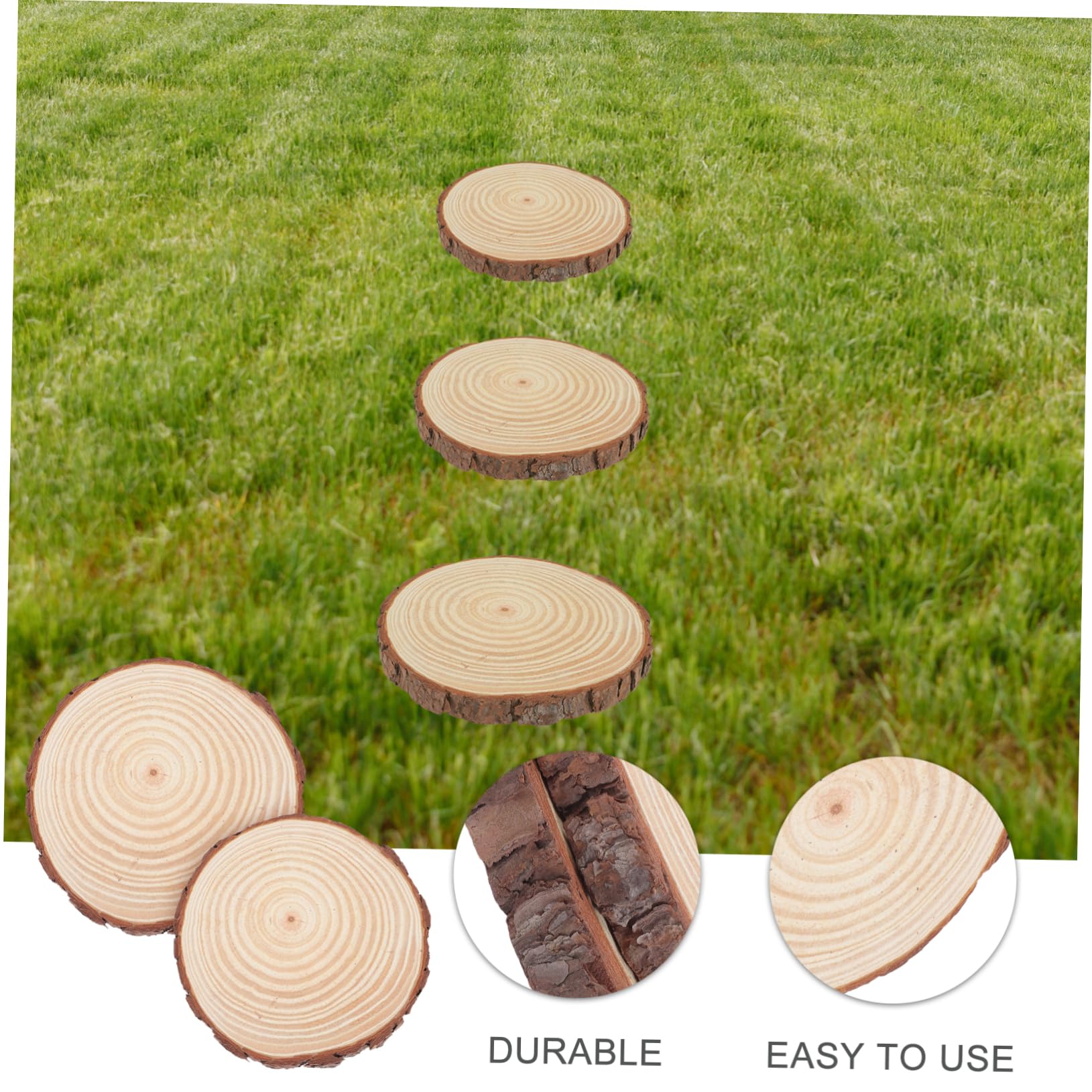 2 Stück Garten Trittsteine aus Dicke Natürliche Gartendeko für Gehwege Langlebig Robust und Handgefertigt für Garten und Außenbereiche