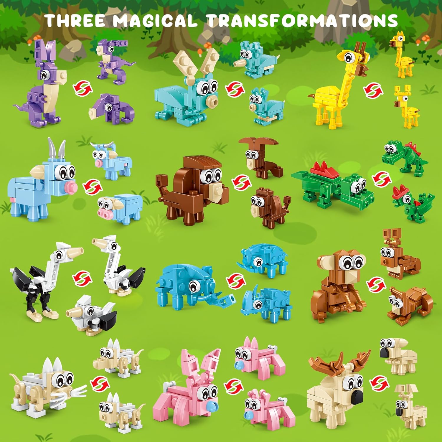 Condition photo showing New/Like New for 1 in 3 form transformatinon Party Favors Kids Building Blocks Sea Animals 12 Packs Party Favors BuildingSet for Birthday, Goodie Bag Stuffers,Classroom Prizes,Easter for Boys andGirls Ages 6-12