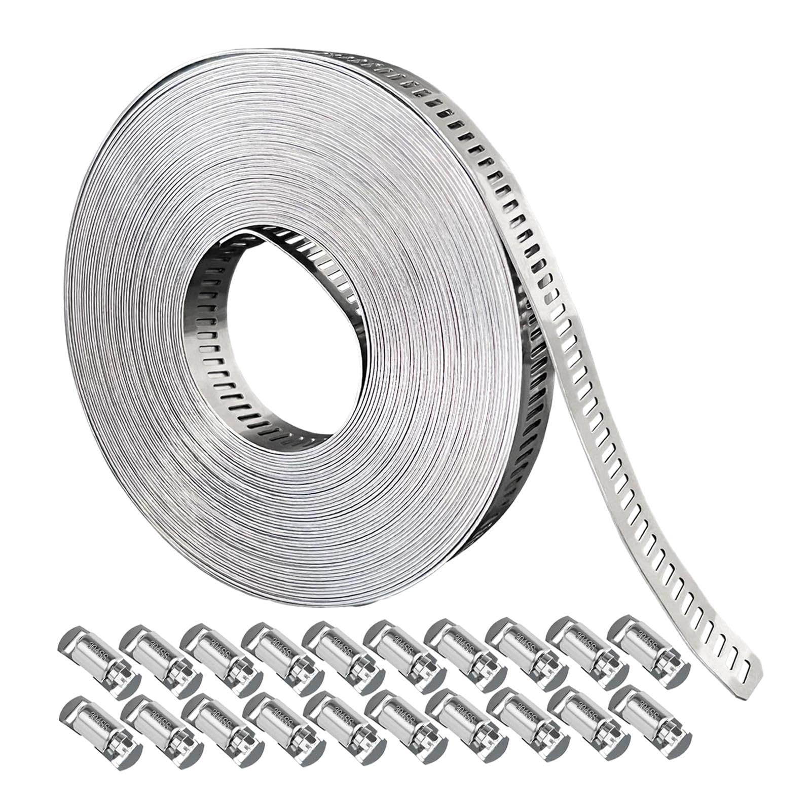 perfeclan Assortiment de Colliers de Serrage de 10 Mètres, Colliers de Serrage Robustes et Polyvalents,