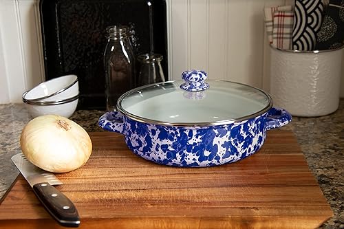 Miniatura 26 de Golden Rabbit Esmalte - Patrón rojo sólido - Sartén para saltear de 3 cuartos