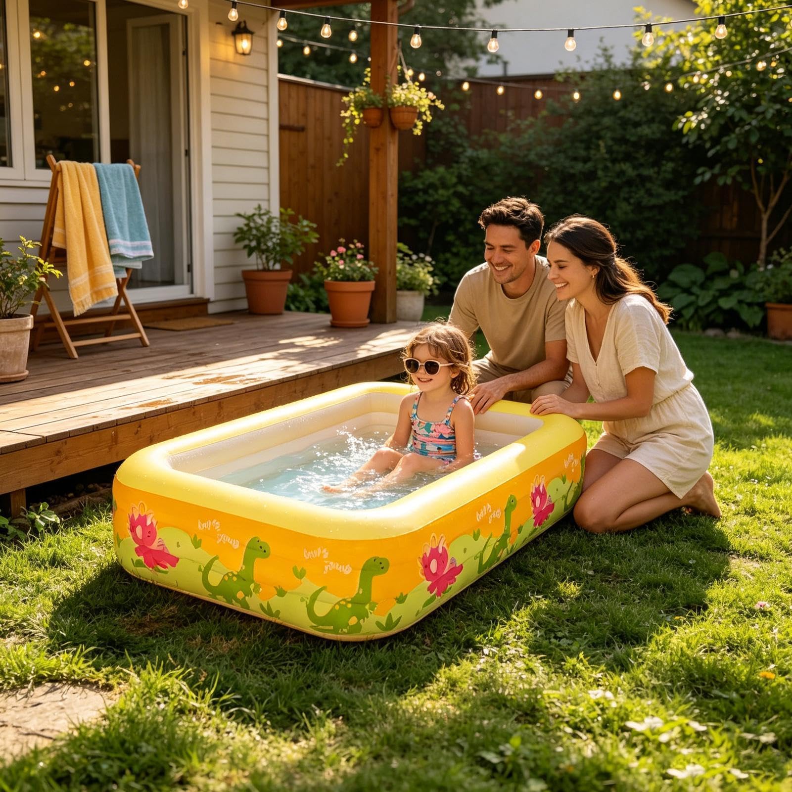 Piscina Gonfiabile Per Bambini | Vasca da Bagno Antiscivolo in PVC per Giochi Acquatici | Piscina Gonfiabile per Bambini | Per bimbi, ragazze, ragazzi, interni, esterni, casa, giardino, spiaggia, esta