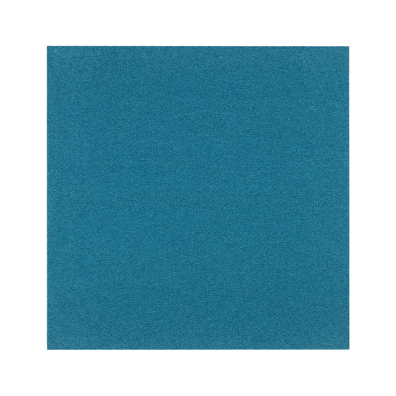 Edinburgh Commercial Carpet Tiles 50 x 50 cm (Turquoise) Loose Lay and Non-Slip Tiles Carpet Floor Covering, Bitumen Backing, Office & Home Flooring