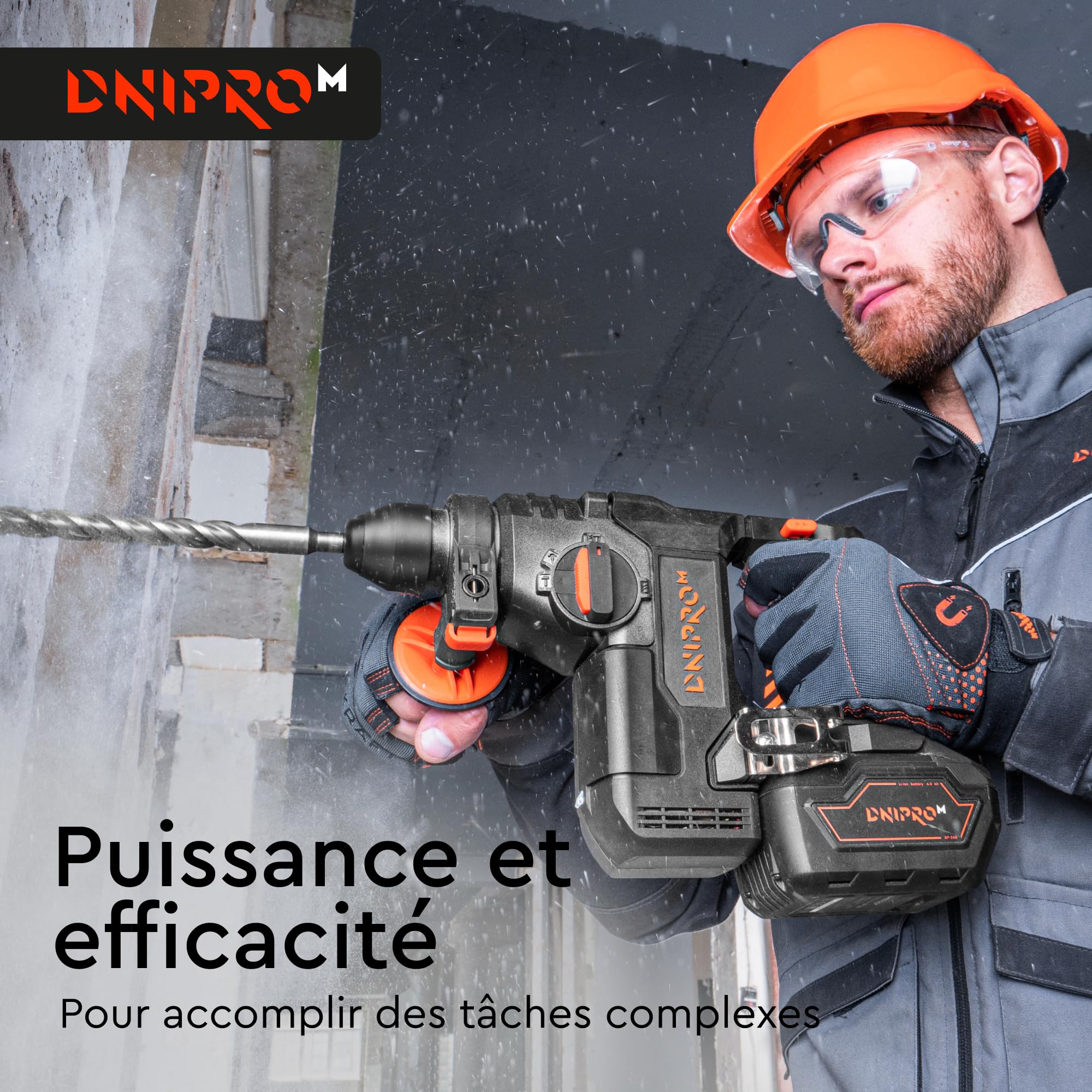 DHR-202BC ULTRA Perforateur à Batterie 20V avec Moteur Sans Balais, 2.5J, 4800 BPM (Batterie 4Ah, Chargeur Rapide, Valise)