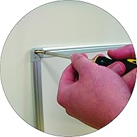 Vista 2 de MasterVision Tablero de anuncios Maya tablero de corcho tablero de pines con marco de aluminio 72 x 48 pulgadas