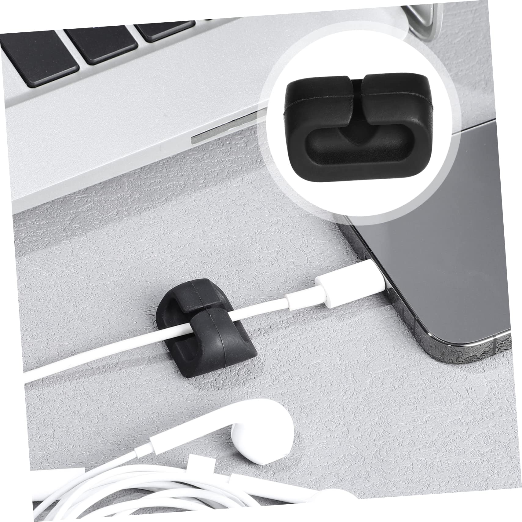 Hemobllo 60stücke Kabelclips Selbstklebend Für Kabelmanagement Organizer Für Ladekabel Usb-datenkabel Und Audiokabel Praktische Halterungen Zur Fixierung Von Kabeln
