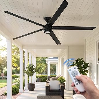 100" Ceiling Fan with Remote& Lights, Quiet Brushless DC Motor [Energy Class A]