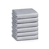 Streak Free Lint Free Microfiber Window Cleaning Cloth,Best Glass Car Shiny Wipes Mirror Shower Cleaning Cloth, Miracle Cloths for Glasses,Stainless Steel,Wine Glass Polishing Towels,Pack of 6,Grey