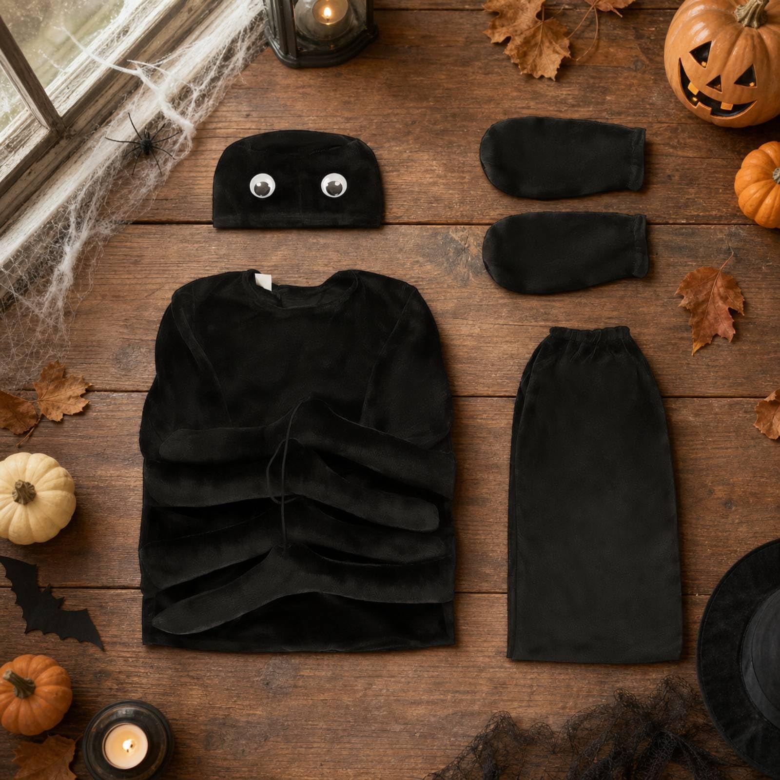 Costume da Ragno con Zampe Attaccate Co Travestimento da Ragno Resistente Ve di Carnevale per Halloween, Cosplay, Spettacoli Teatrali