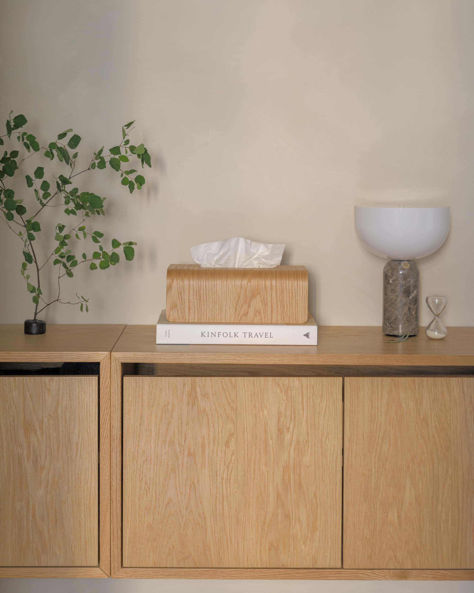 Kazai. Boîte à mouchoirs 'Toke' | Placage en Bois véritable certifié FSC | Distributeur Durable au Design scandinave | Chêne