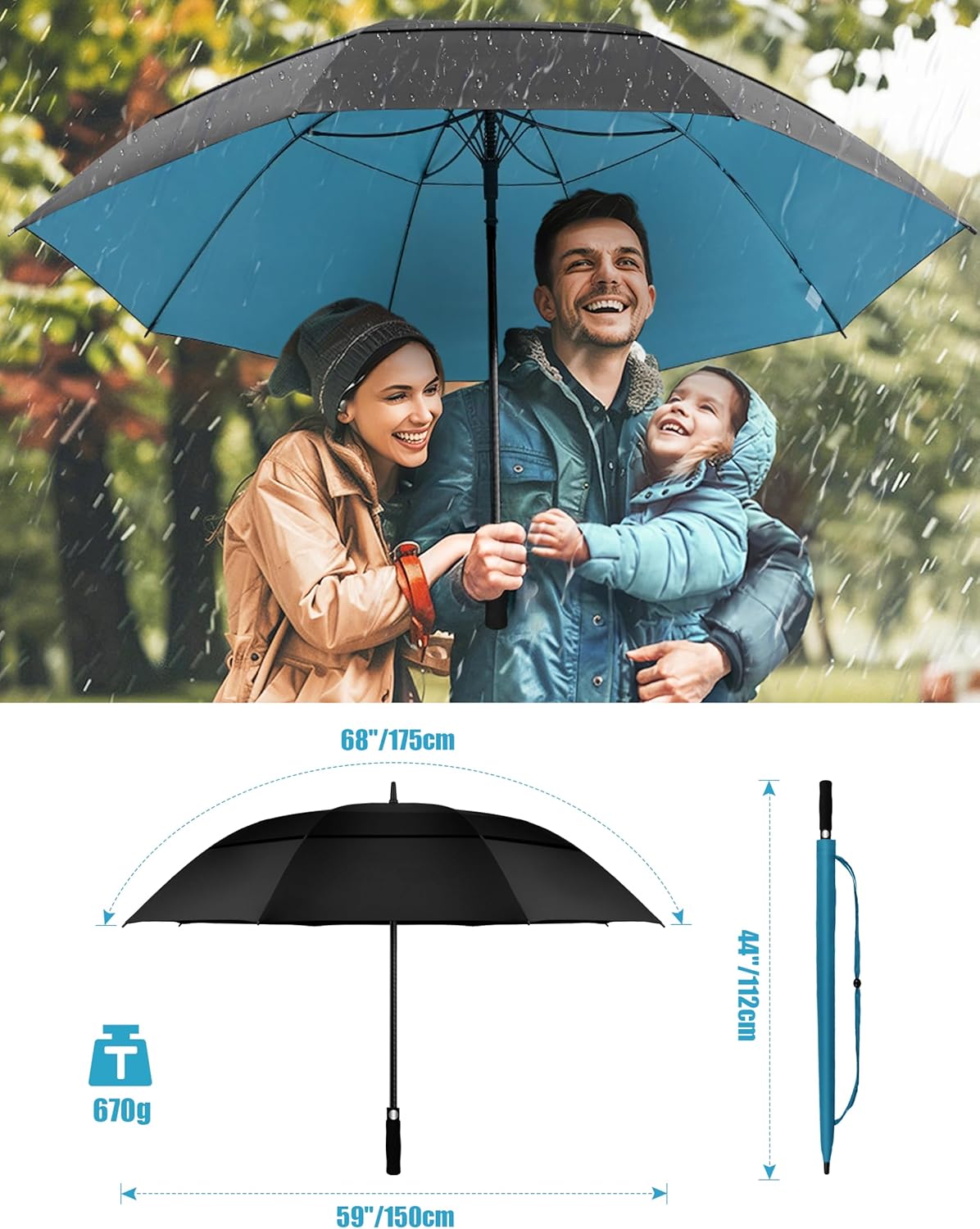 TECKNET Golf Umbrella - Részletes nézet