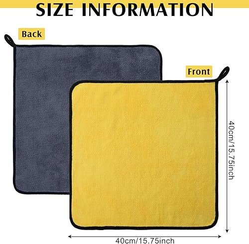 Miniatura 4 de Nuenen 20 toallas de limpieza de microfibra para automóviles de 800 GSM, paño de limpieza de microfibra de felpa gruesa, paño de limpieza para