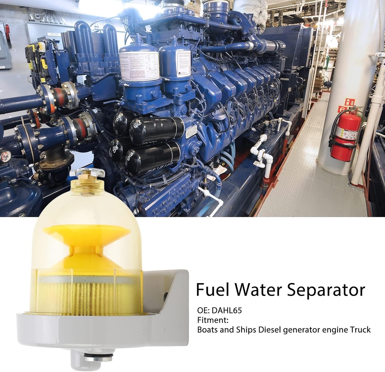 Fuel Water Separator Assembly Fuel Water Separator Dahl65 Boats and Ships Generator Engine Truck Oil Filter