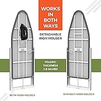 Vista 5 de Xabitat Tabla de planchar para montar en la pared con soporte para plancha, 36.2" X 12.2" tabla de planchar plegable de montaje compacto