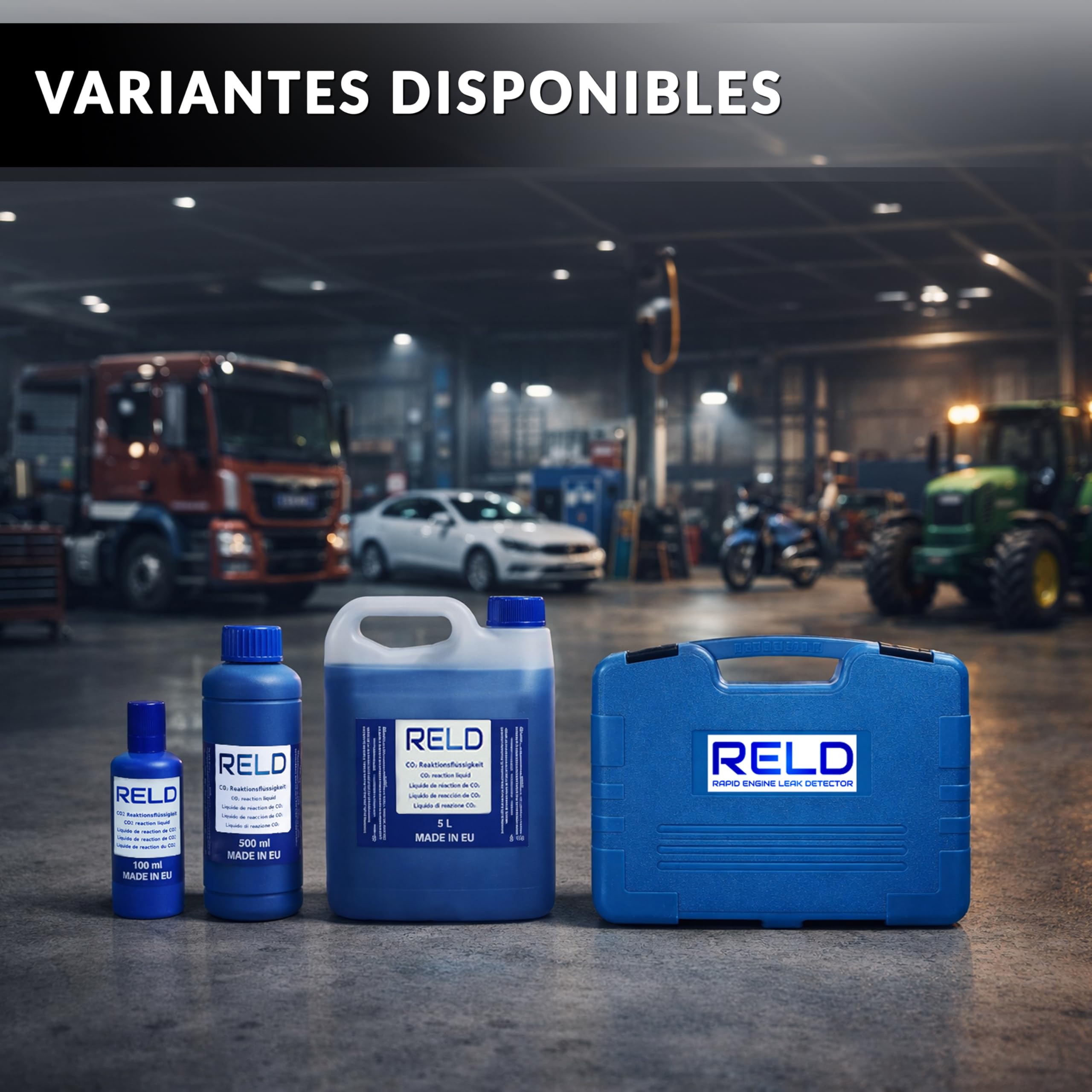 RELD - Detector de Culata Universal para Todos los Coches y Motocicletas, Detector de Fugas de CO2, para 50 Pruebas