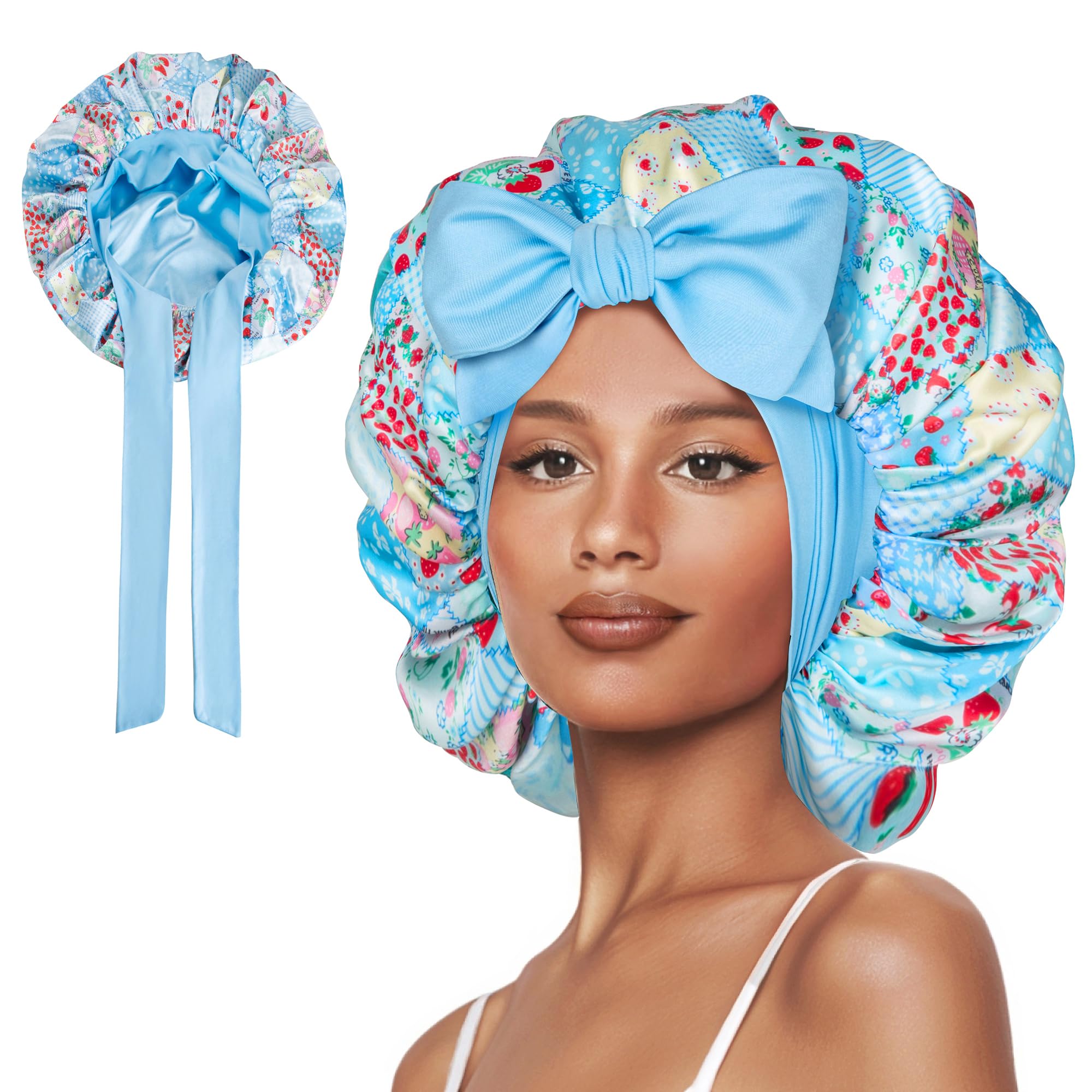 Vettres Reversible Double Layer Satin Bonnet