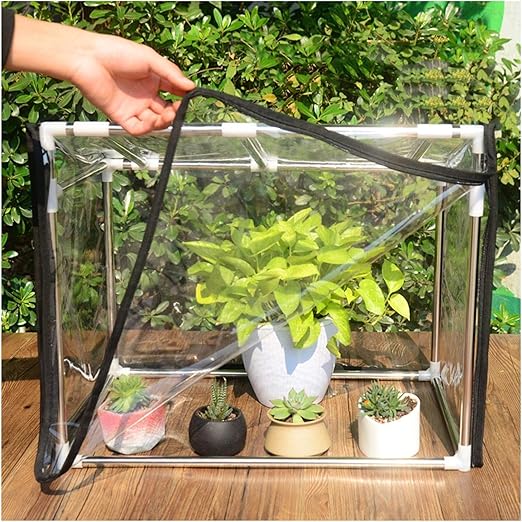 Amazon Co Jp Mahfei ミニ温室卓上 ガーデン温室 小さな植物温室 ポータブル 植物成長ハウス 透明なpvcカバー ステンレス鋼フレーム 傾斜屋根の設計 ガーデン屋内屋外裏庭用 Color 明確な Size 60x40x50cm Diy 工具 ガーデン