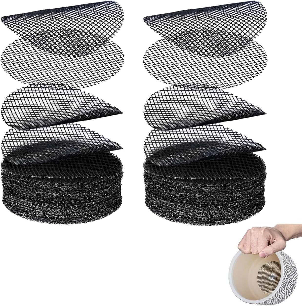 120 Pcs Mesh for Plant Pots, Durable and Practical Drainage Mesh, Plant