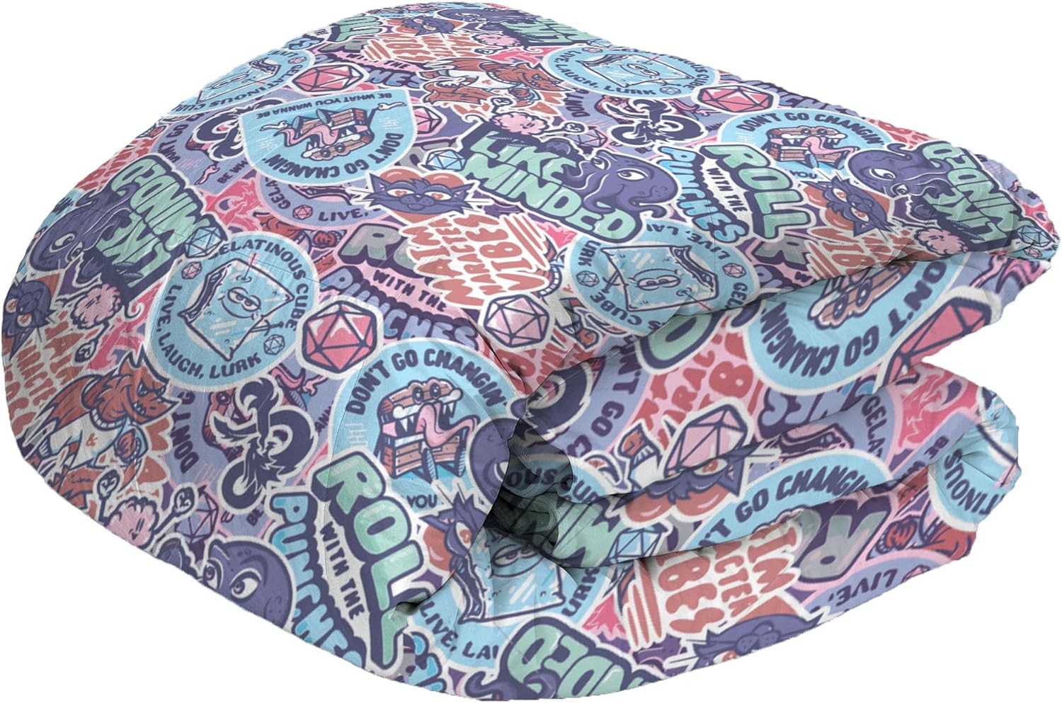 Northwest Dungeons & Dragons Monsters Stick Together 4 Piece Twin Bed in a Bag Set, Bedding Set with Comforter and Sheets, Soft and Cozy for All Seasons - Image 3