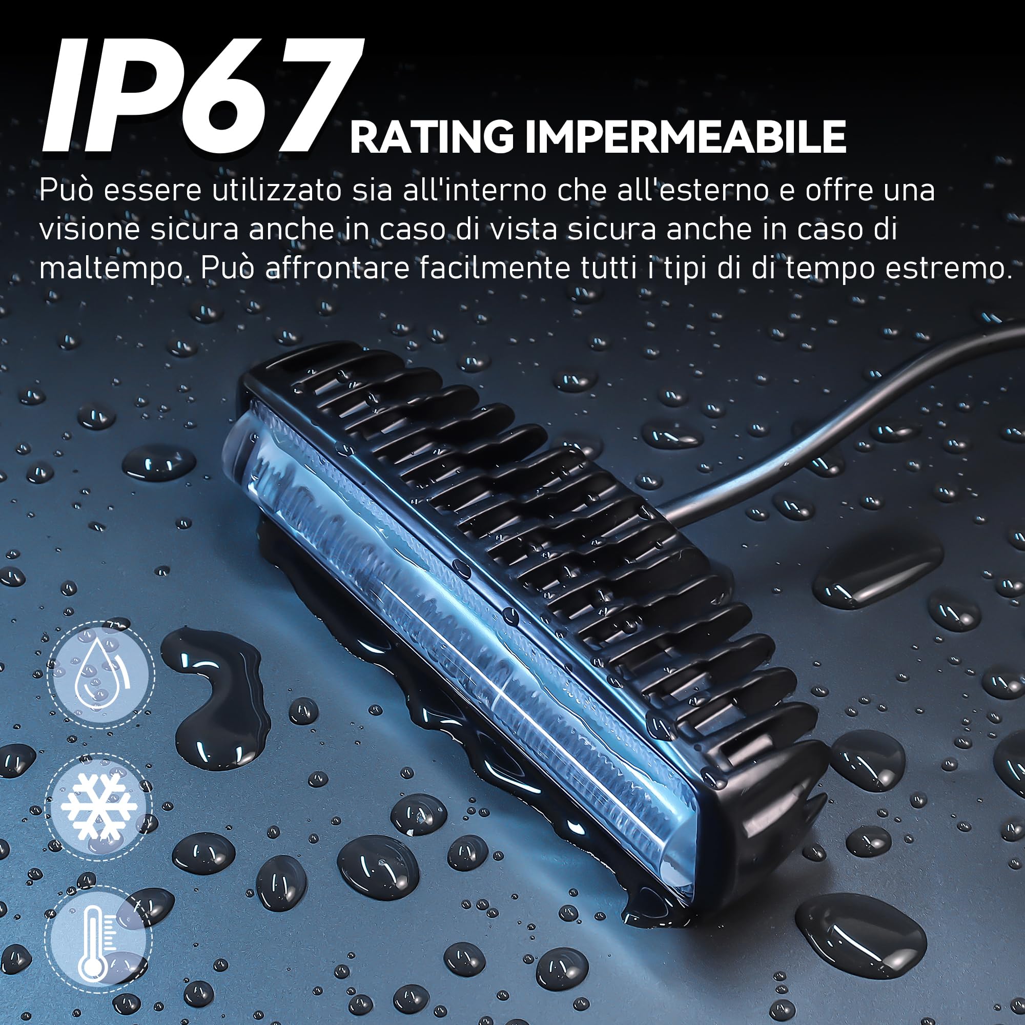 2 PZ Lampada di sicurezza LED 30W per carrello elevatore - Luce di avvertimento - DC 12-80 V