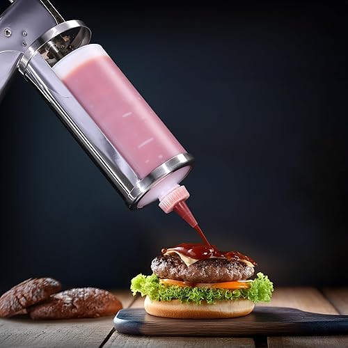 Miniatura 3 de Prince Castle Dispensador de salsas, pistola de salsa de 1 oz, color verde, dispensador comercial para salsas gruesas y pesadas como tártaro,