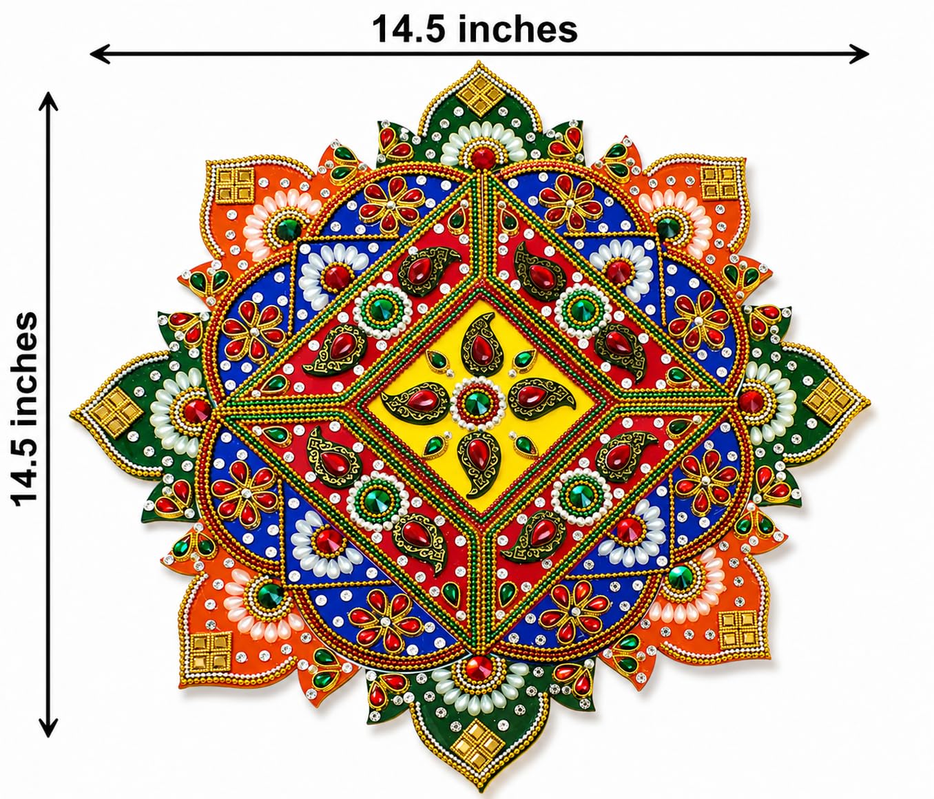 Colorful Acrylic Rangoli - Diwali Decoration -3