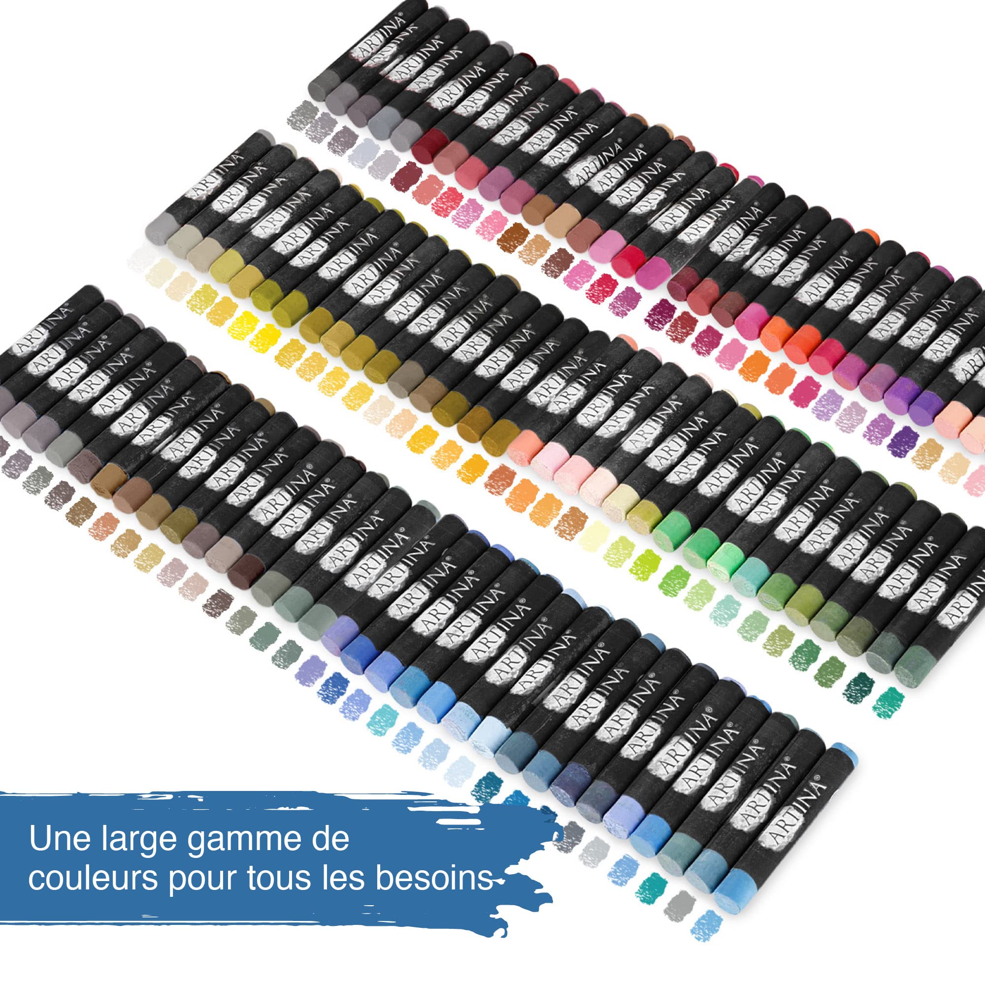 Artina Set de craies Pastilo 96 couleurs coffret certifié FSC