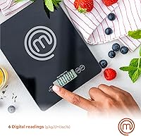 Vista 3 de MasterChef Báscula digital de alimentos gramos y onzas para cocina, báscula portátil de peso de alimentos con pantalla LCD para hornear y cocinar
