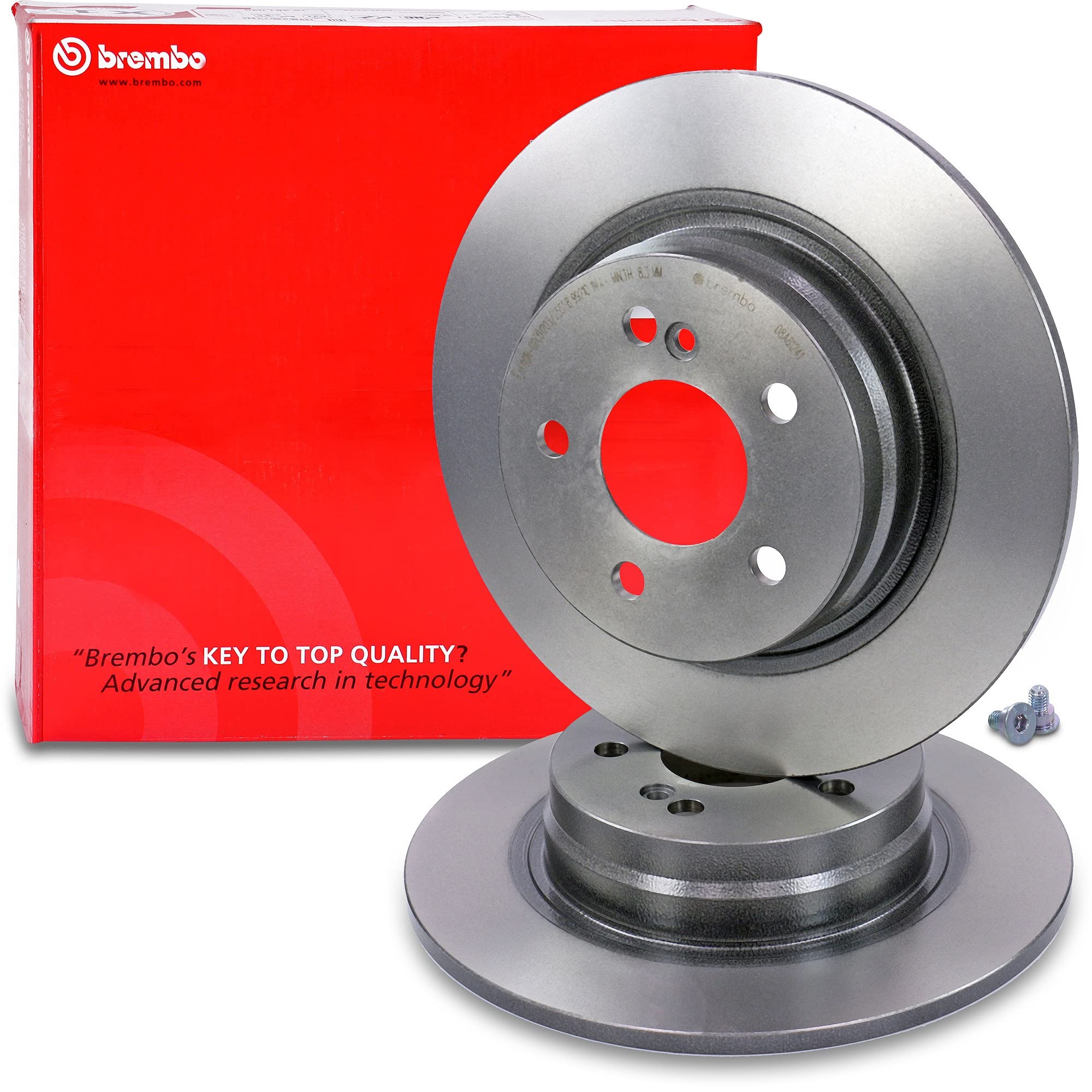 BREMBO Coated Disc Line set freni asse posteriore incl. dischi freno posteriori Ø 300 mm completi e pastiglie freno posteriori + contatto di usura