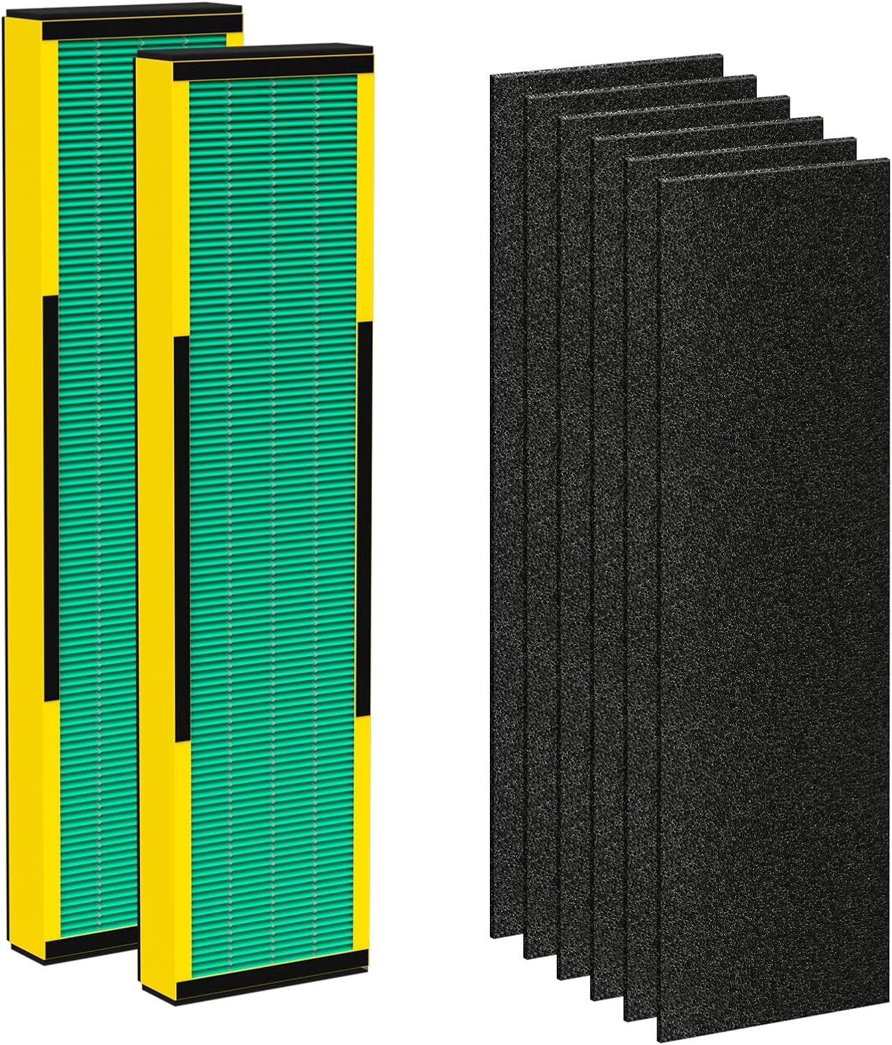 FLT4825 HEPA Filter B Replacement Fit for Germ Guardian Air Puri-fier AC4825 AC4825DlX AC4300 AC4900 AC4850, AC4825E Replacement Filter Fit for GermGuardian, 4 True HEPA + 8 Carbon Filters