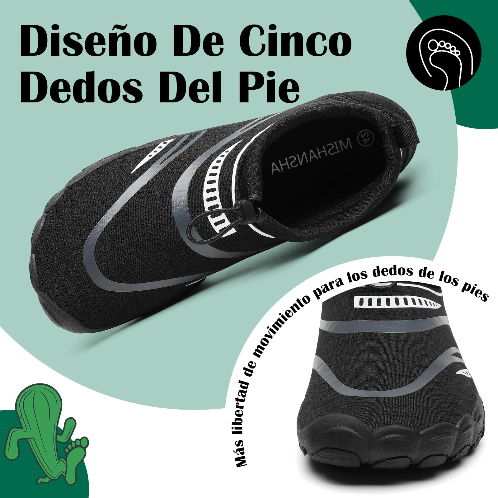 Mishansha Zapatos de Agua Hombre Mujer Zapatillas Playa Secado Rápido Calzado Surf Acuàticos Deporte 36-46 EU