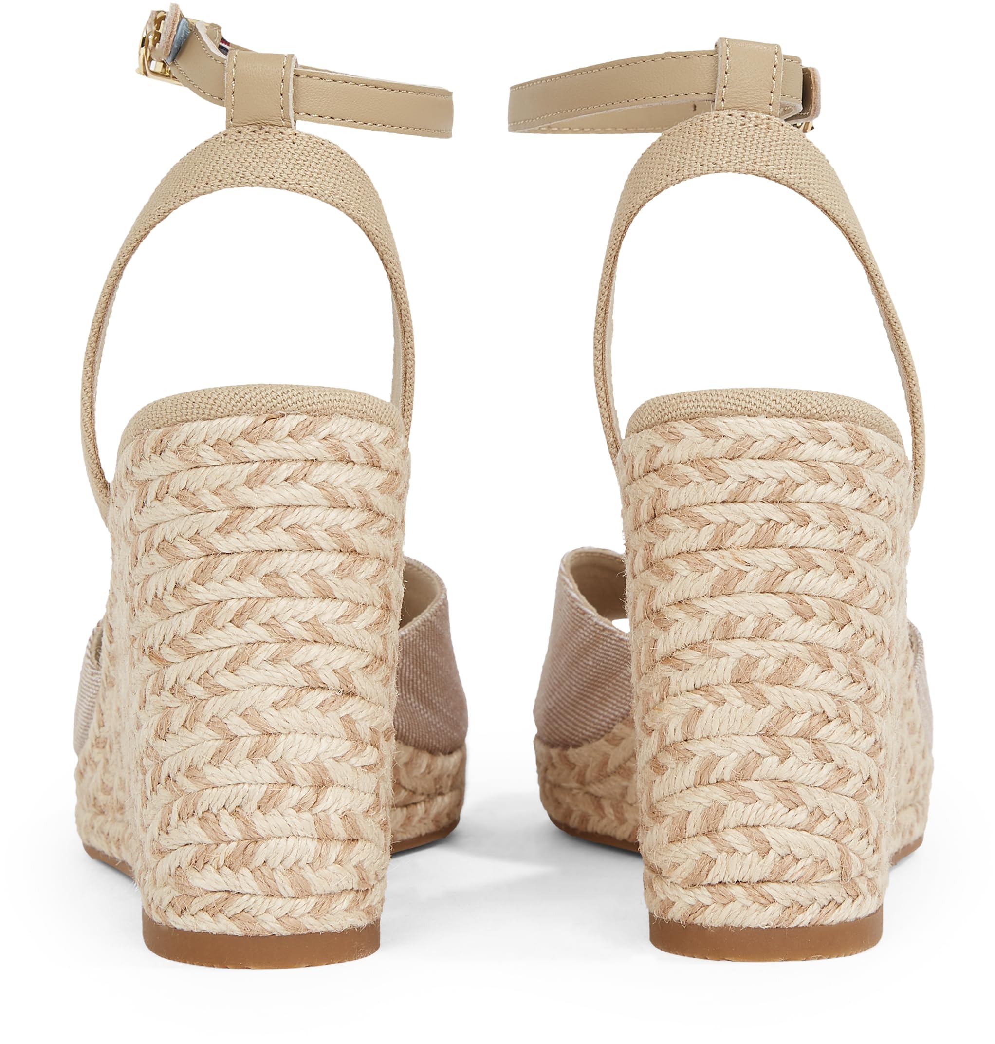 Tommy Hilfiger Donna Espadrillas Wedge Chambray High con Cinturino alla Caviglia
