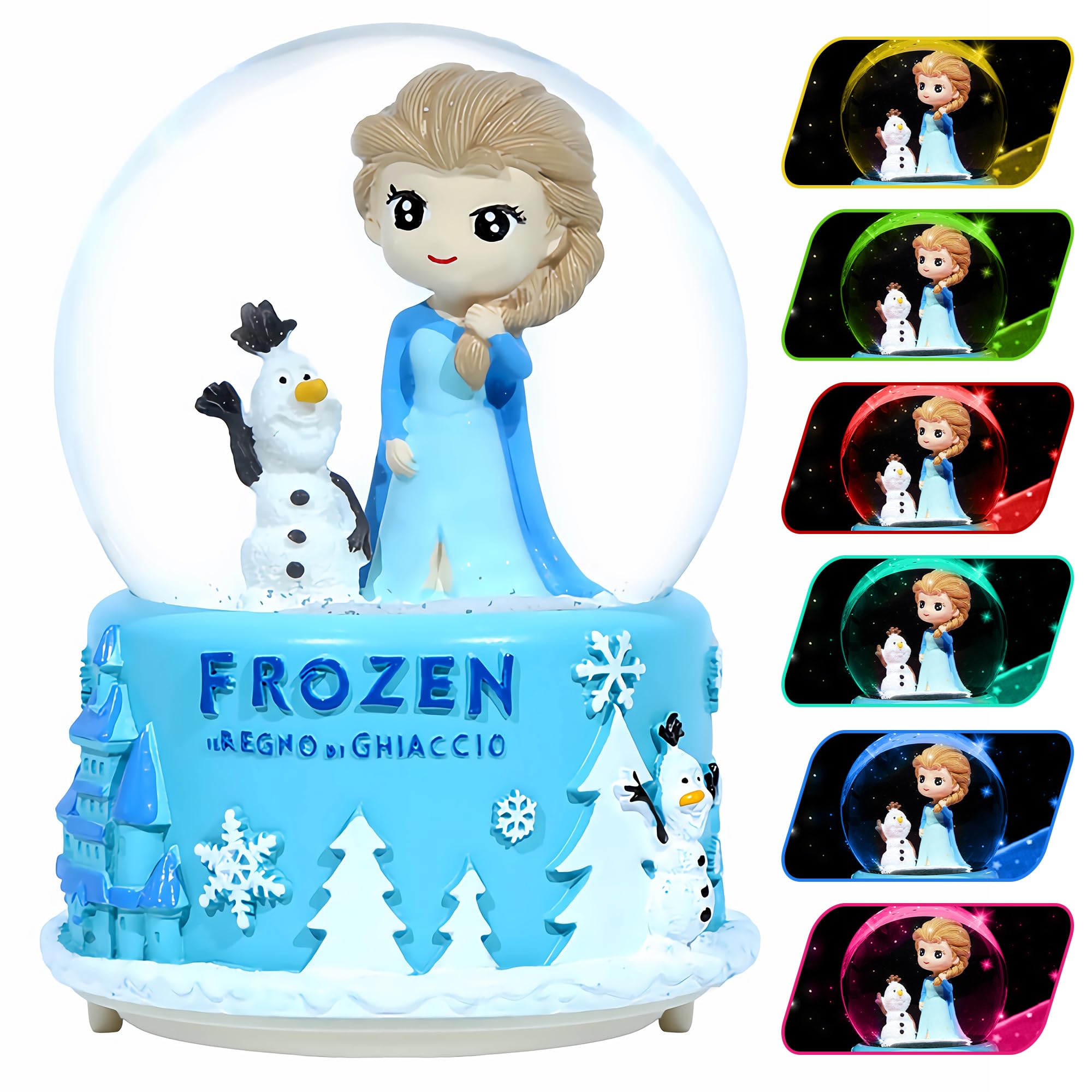 Princess Snow Globe, Music Snow Globes with Automatic Snowflakes, Snow Lantern Glittering for Girls Ages 8-12, Birthday Christmas Easter Princess Gifts Toys for 6 7 8 9 10 11 12+ Year Old Girls