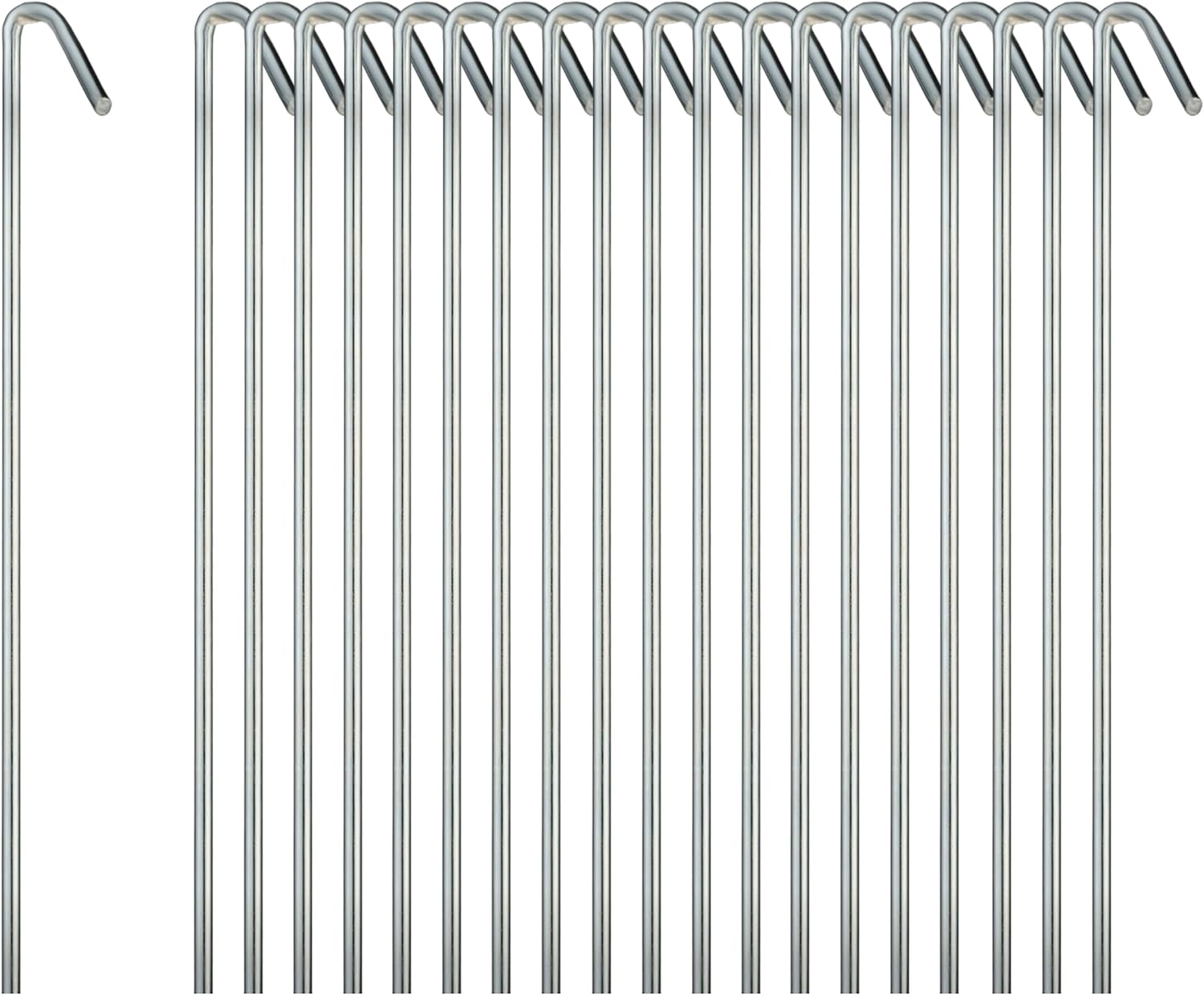 Heavy Duty Inflatable Tent FEED GARDEN 12 Inch 16 Pack Rebar Stakes Heavy  Duty J Hook, Galvanized Ground Stakes Tent Stakes Steel Ground Anchors, Chain  Link Fence Stakes, Trampoline Stakes, Black House