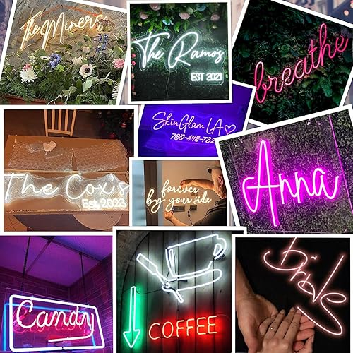 Miniatura 3 de HUMPBACK Letrero de neón personalizable para boda, letrero de neón grande personalizado para dormitorio, decoración de pared MAGA para regalo de Año