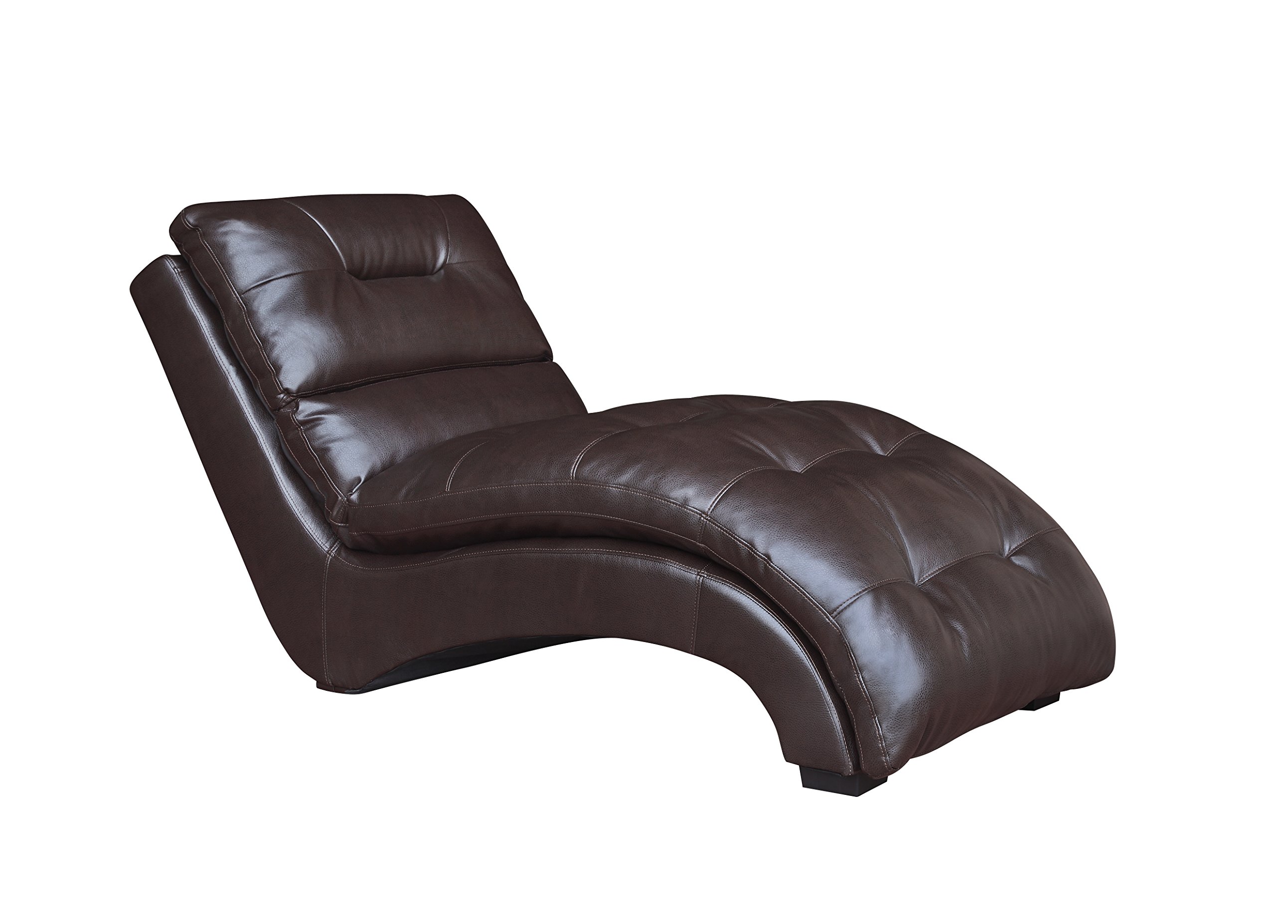 Abbey Avenue Cleo Chaise Thomas PU, Mahogany
