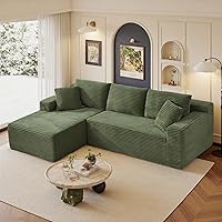 Vista 72 de Sofás seccionales de 96 pulgadas para sala de estar, sofá de nube tapizado en forma de L, sofás modulares modernos con diván