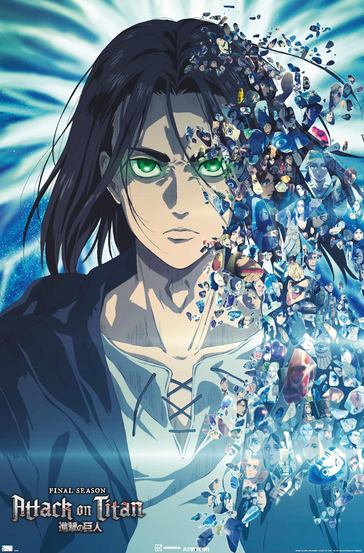 Trends International Attack on Titan: The Final Season - Fragments Wall Poster, 14.725" x 22.375", Premium Unframed Version