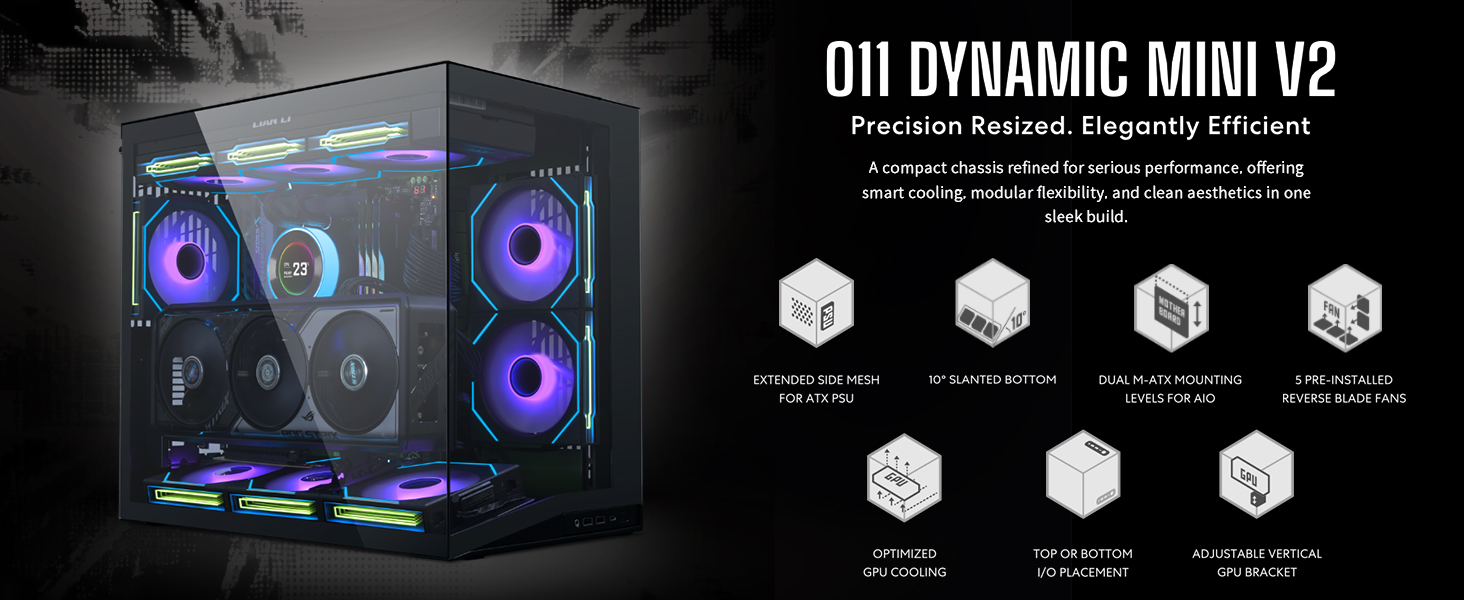 Amazon.com: LIAN LI O11D MINI V2 | Compact ATX Mid-Tower Airflow