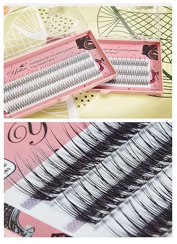 Miniatura 8 de Pestañas postizas en forma de cola de pez, autoinjertadas, 10D, 12D, volumen, pestañas de cola de milano, 0.07C, 0.512 in de longitud