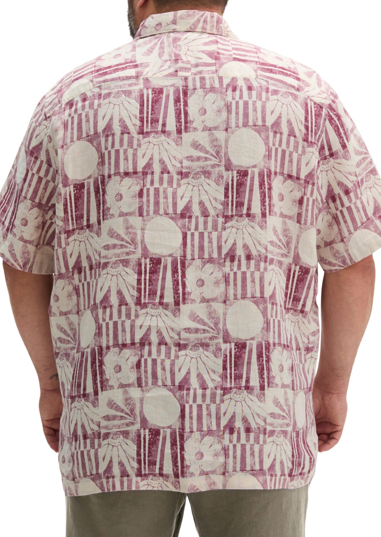 Marc OߴPolo Uomo Camicia in lino con collo bowling Big & Tall