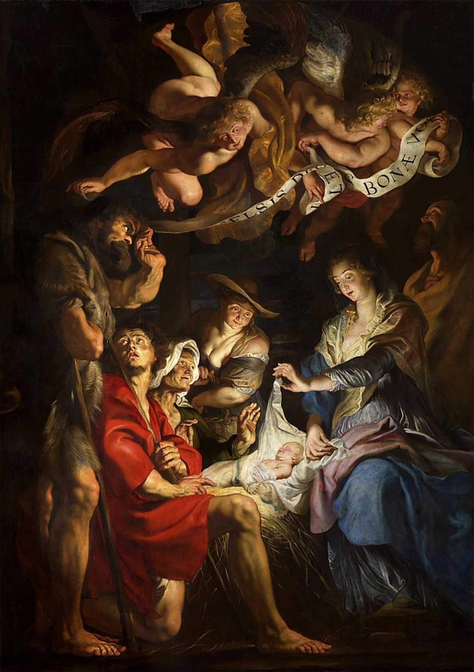 POSTERIIk Famous Animal Posters Vintage Picture the Adoration of the Shepherds by Peter Paul Rubens Modern Wall Decor for Home Decor 60x90cm