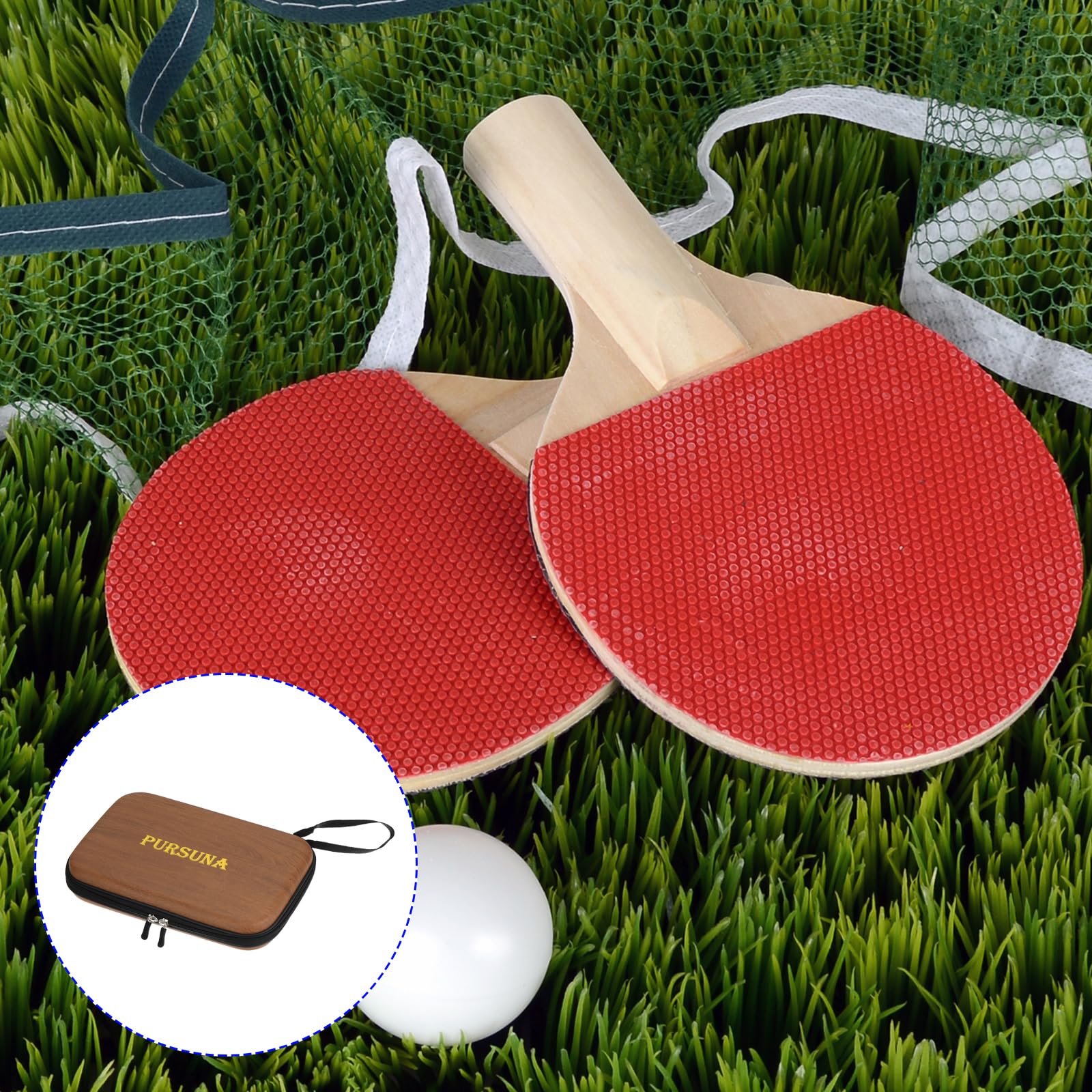 M METERXITY Table Tennis Racket Case, Ping Pong Paddle Cover, Square Shape, Apply to Table Tennis Rackets (280 x 180 x 50mm - Image 2
