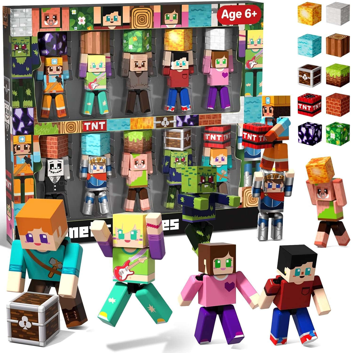 ToyUnited 20 pcs Spielzeug Figuren Set Kompatibel mit Allen Magnetische Bausteine/Magnetbausteinen, Förderung der Kreativität & Feinmotorik, Ideales Spielzeug & Geschenk für Kinder ab 3